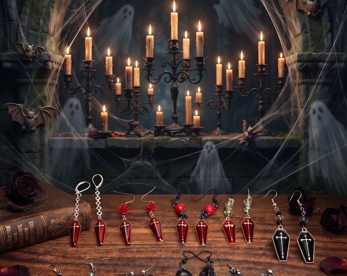 Gothic Coffin Earrings Collection
