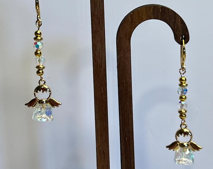 Radiant Guardian Angel Dangle Earrings