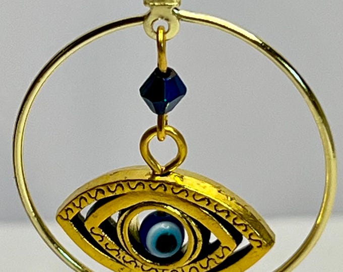 Evil Eye Earrings, cscuriositycupboard