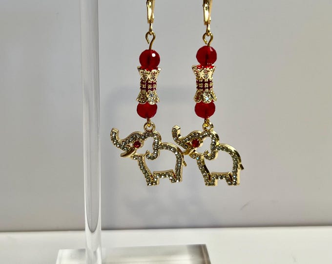 Elephant Earrings, CsCuriosityCupboard