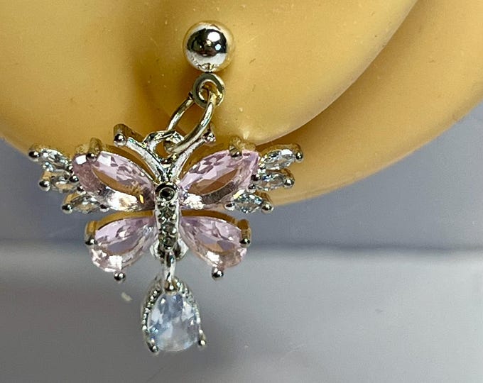 Pink Butterflies Earrings, cscuriositycupboard