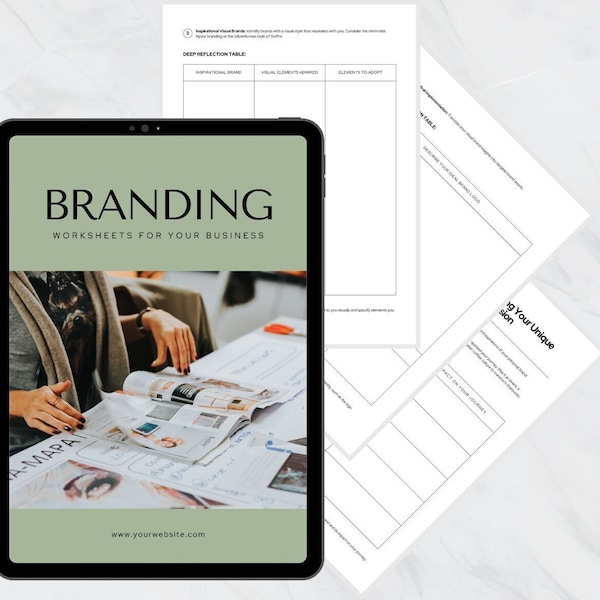 Brand Identity Worksheet |Brand Board Template |Brand Sheet |Business Branding |Brand Identity Kit| Branding Workbook| Brand Guidelines RS01
