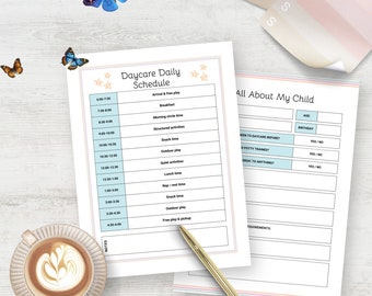 Daily Preschool/daycare Schedule Template EDITABLE Etsy