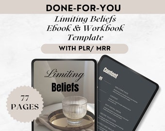 Limiting Beliefs Ebook | Lead Magnet Ebook | Mindset Coach | Limiting Beliefs Coach Workbook | Canva Template | Master Resell Rights