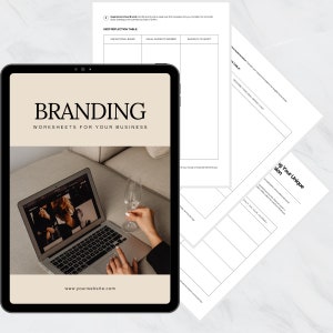 Brand Identity Worksheet |Brand Board Template |Brand Sheet |Business Branding |Brand Identity Kit| Branding Workbook| Brand Guidelines RS08