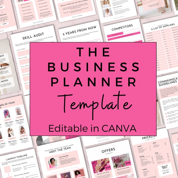 Business Planner | Editable Business Plan | Small Business Plan Template Printable | Side Hustle | Business Plan Analysis | RS03