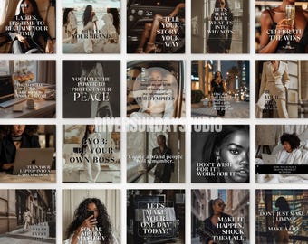 Melanin Instagram Posts Templates | Story Templates| Faceless Digital Marketing Melanin| Done For You Digital Product