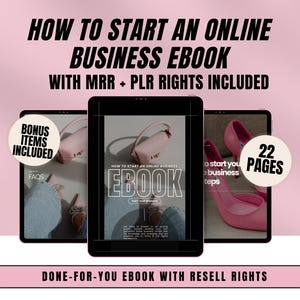 Online Business Ebook, PLR MRR, Done-for-You Passive Income Guide, Canva Template Starter Kit