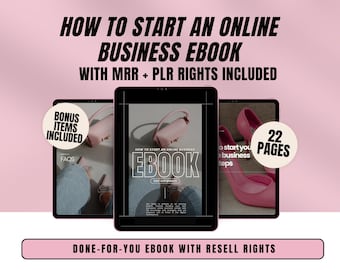 E-book o biznesie online, PLR MRR, gotowy przewodnik po pasywnym dochodzie, zestaw startowy szablonów Canva