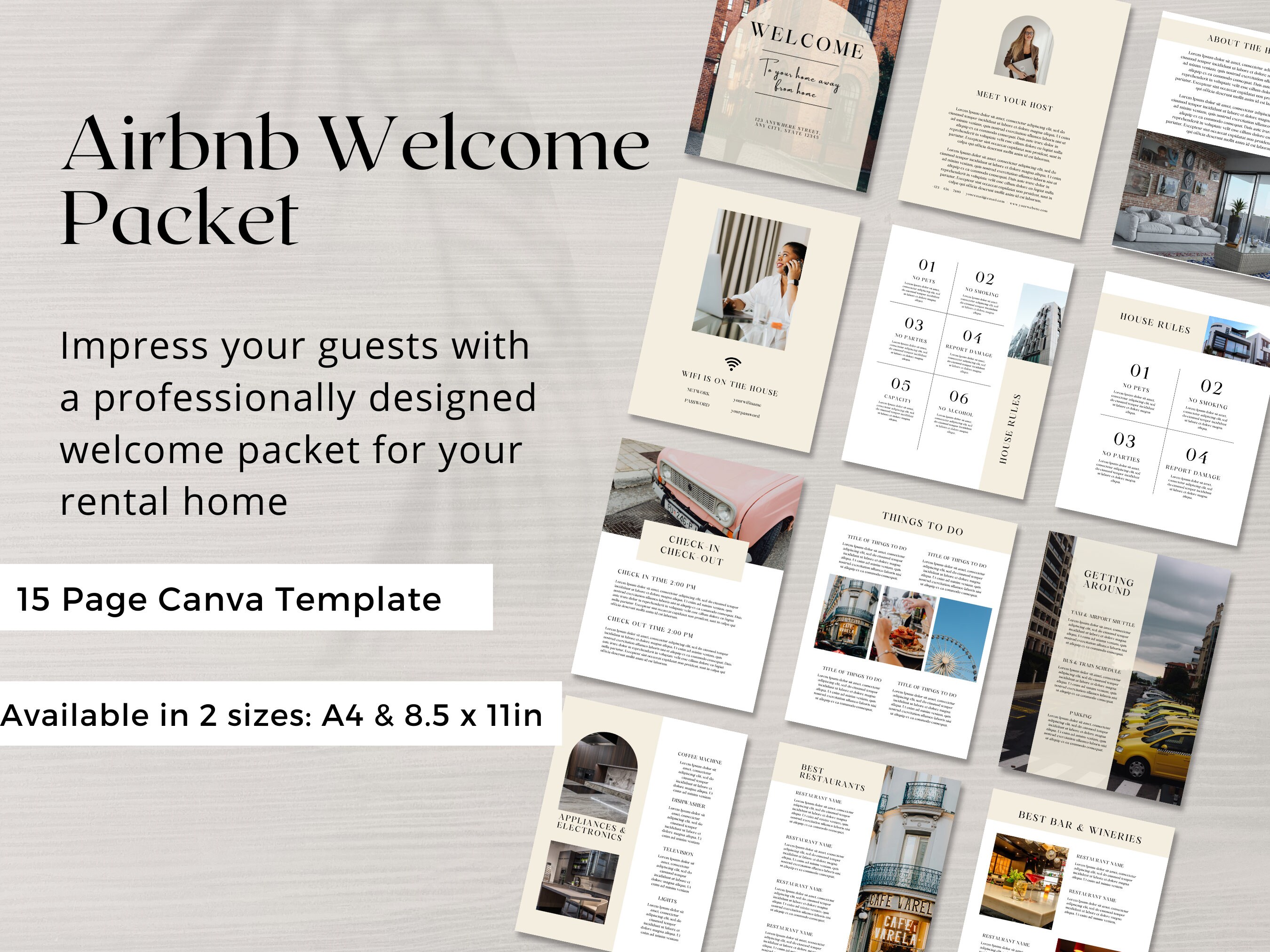 Airbnb Binder Template Editable Airbnb Canva Template House Rules Airbnb Binder Template Editable Airbnb Canva Template House Rules