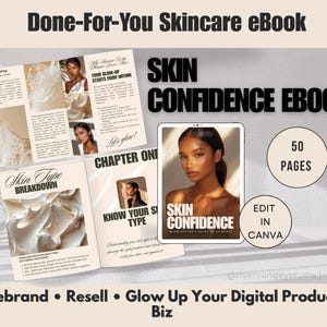 Skincare Ebook for Resell, Master Resell Rights, PLR Digital Product, Canva Template, Beauty Guide, Instant Download