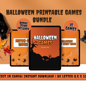 Printable Halloween Games Party Game Bundle Halloween Trivia and ...