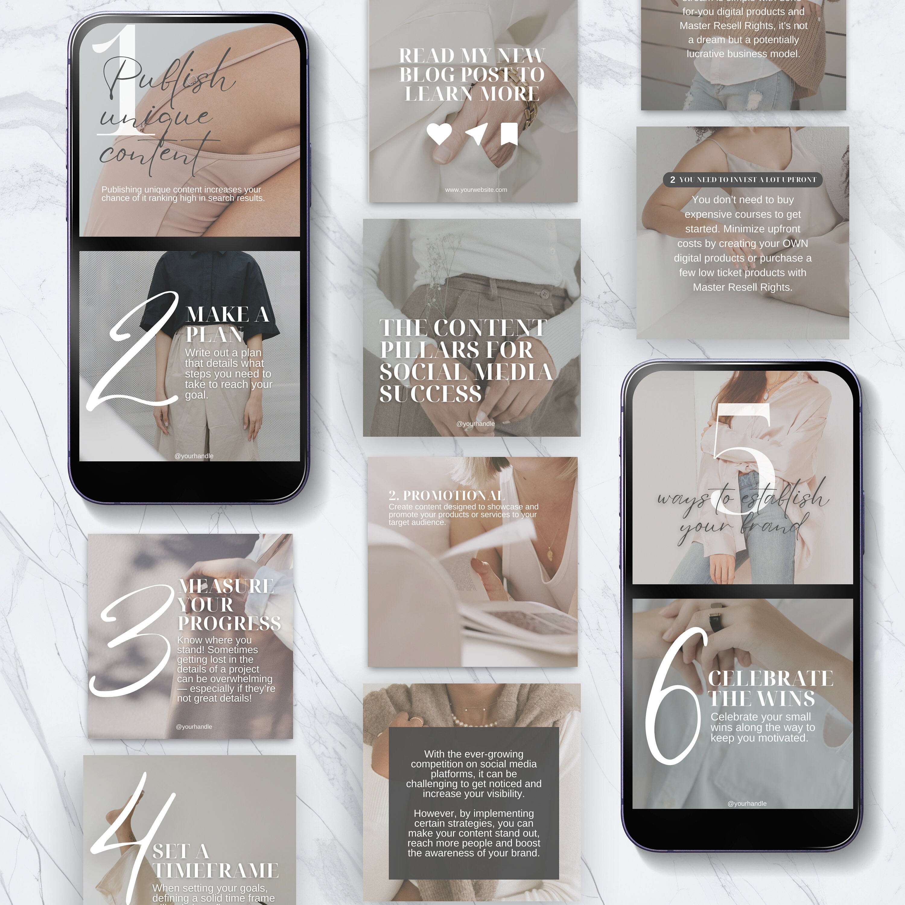 Instagram Posts Template for Digital Products | Aesthetic Instagram ...
