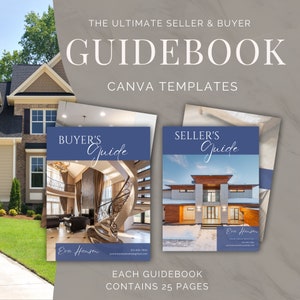 Real estate marketing luxury buyer & seller guides| Buyer And Seller Guides | Realtor Brand | Home Buyer Guide | Editable Realtor Template