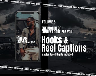 Luxury Men’s Faceless Reels Pack, Dark Aesthetic Reel Templates, Canva Reels for Men, MRR Rights, Done-For-You Men’s Lifestyle Reels