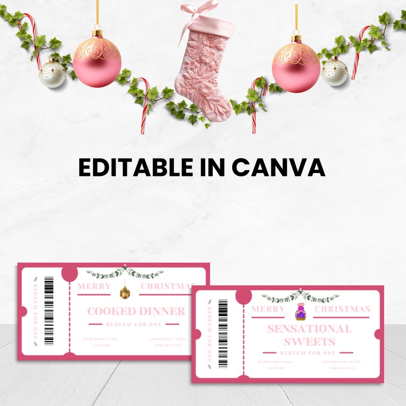 Christmas Coupon Book Editable Printable Christmas Coupon Book ...