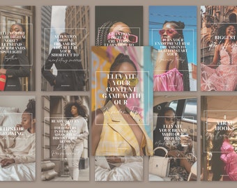 Melanin Instagram Reel Covers: Faceless Marketing Canva Templates (Digital Download)