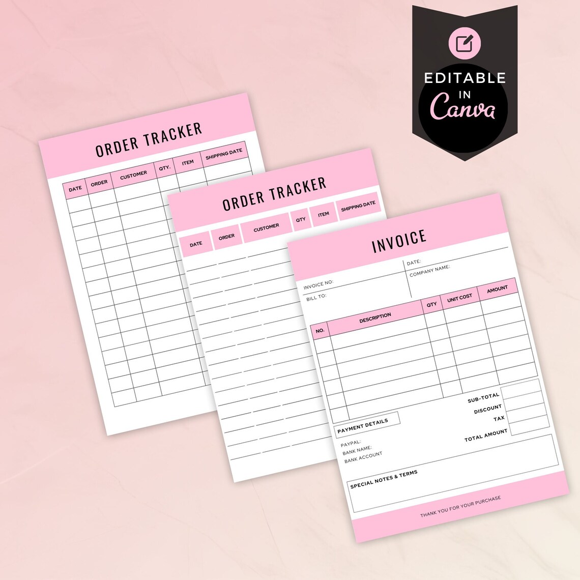 Printable Bakery Order Form Templatebakery Order Form Printablediy Edit ...