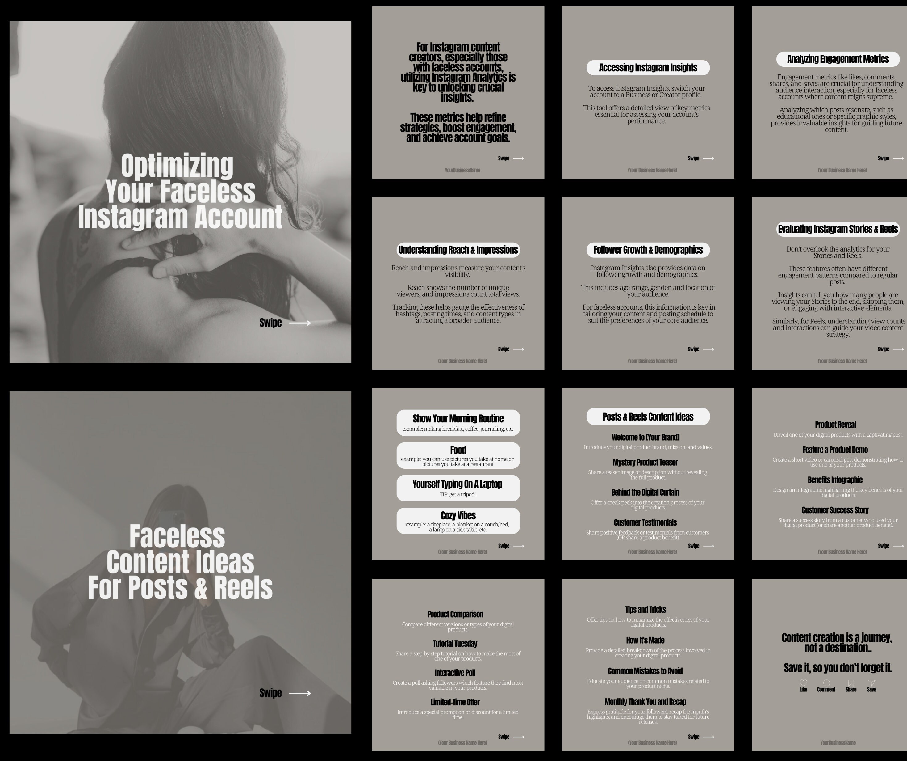 30 Days Digital Marketing Instagram Carousel Templates (MRR) - Etsy