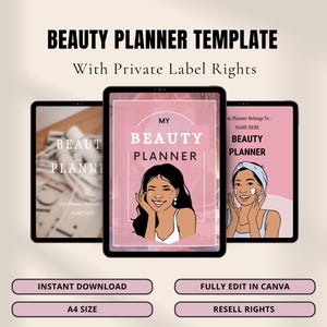 Beauty Routine Planner | Printable Skin Care Planner | Beauty Journal | Self Care Planner | Makeup Planner | Self Care Routine
