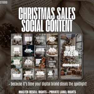 Christmas Social Media Templates For business - Canva Editable Instagram Posts - Holiday Marketing Kit - Festive Designs for Businesses