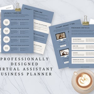 Virtual Assistant Business Plan | Virtual Assistant Templates | Instant Download |Planner Entrepreneur| Virtual Assistant Templates