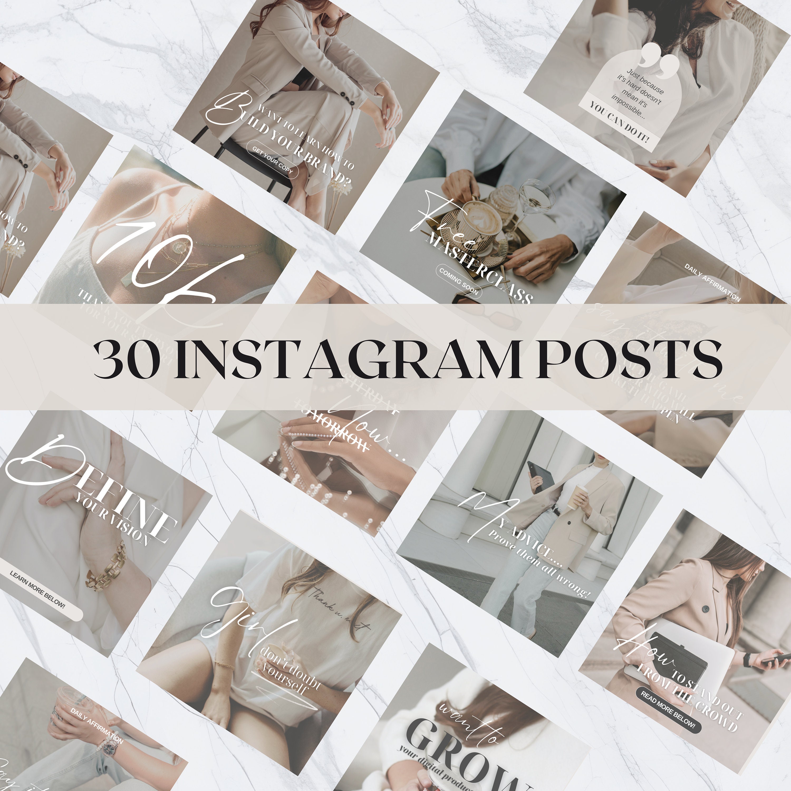 Instagram Posts Template for Digital Products | Aesthetic Instagram ...