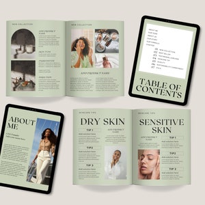 Canva eBook skincare,Lead magnet template,skincare business,workbook,Customizable eBook Template,esthetician ebook,beauty product ebook,