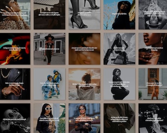 Melanin Hustle Instagram Post Templates: Faceless Digital Marketing (MRR)