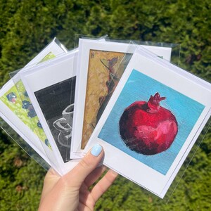 Cartes d'art originales - Vierges - Lot de 4