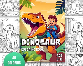 Dinosaur coloring books for kids ages 8-12: Coloring book for kids and  children, Cute dinners activity for boys and girls (Paperback)