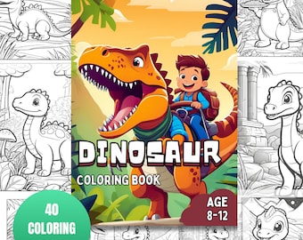80 Cute Baby Dinosaur Coloring Pages: For Kids (8.5 x 11 Inches)
