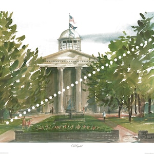 Kentucky Capital Water Color Print