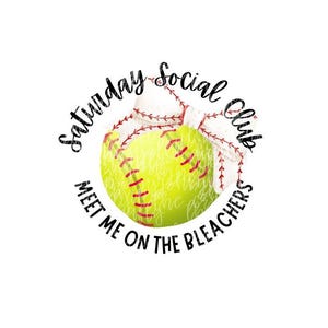 Softball Social Club PNG: Softball & Baseball Designs (Digital Download)