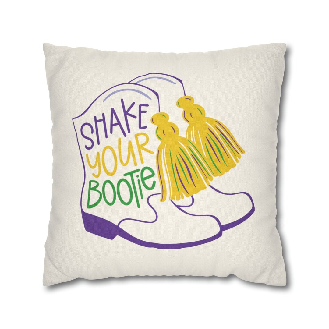 Mardi Gras Marching Boots Pillow Cover, Shake Your Bootie, Louisiana