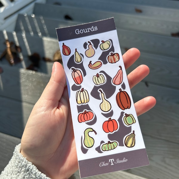 Cartoon Fall Gourd Sticker Sheet