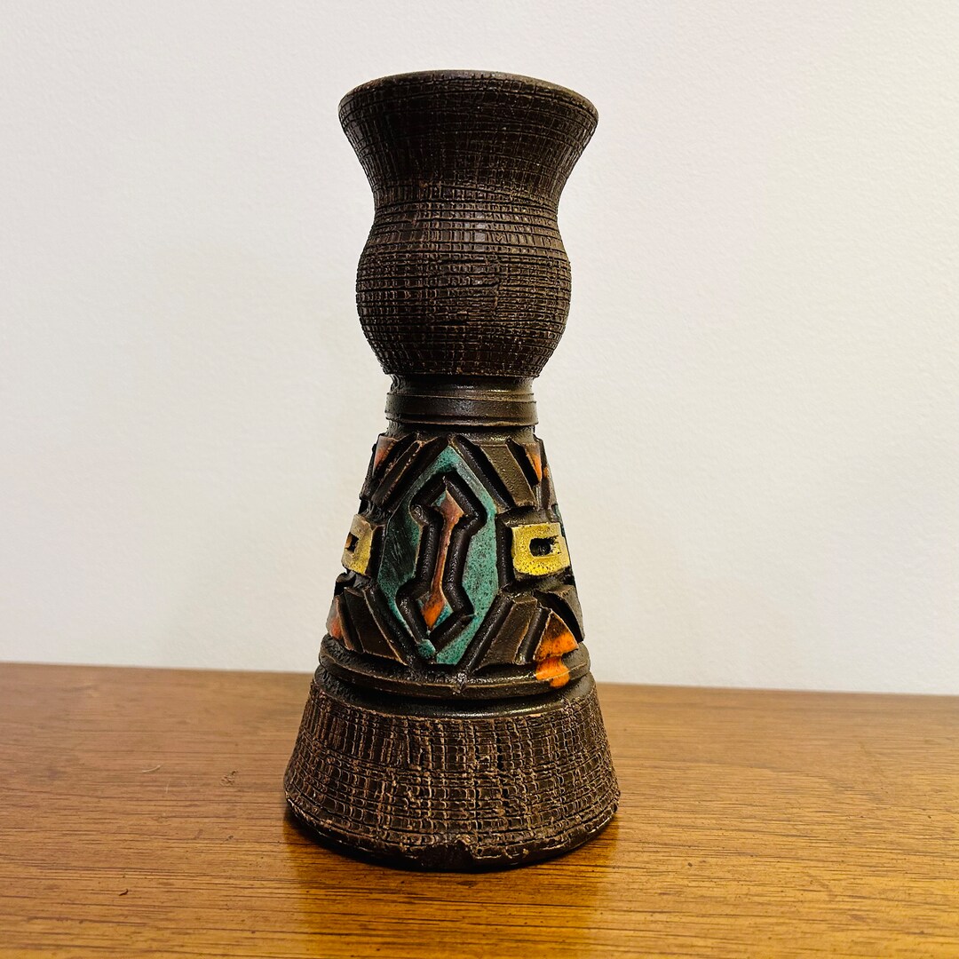 Mcm Italian Pottery Vase Vintage Italy Etsy