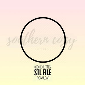 Circle Cookie Cutter STL File Instant Download