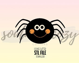 Cute Spider / Cookie Cutter STL File Instant Download / cutter size 3"x1.59"