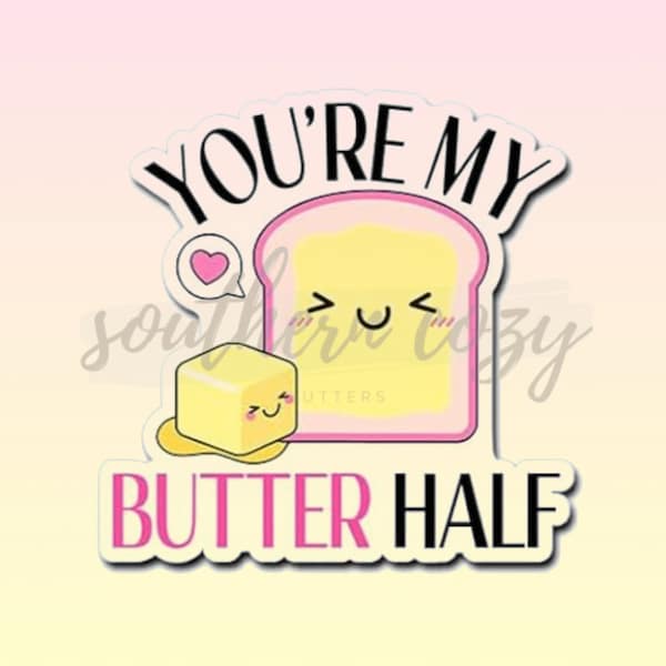 My butter Half 4.5" cookie cutter STL file digital download