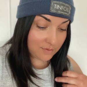 Tinfoil Hat, winter toque, knit beanie Dark Grey