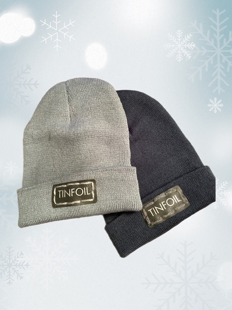 Tinfoil Hat, winter toque, knit beanie image 3