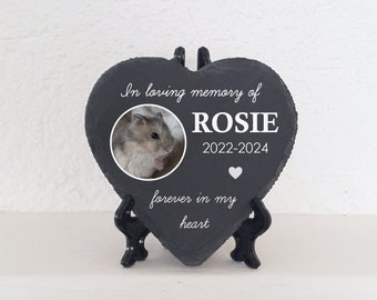 Personalized Hamster Memorial Stone, With Picture, Garden Stone for Hamster, Mouse, Memorial Stone For Hamster, Mouse Memorial Plaque, 2024