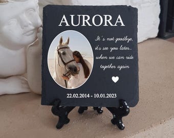 Targa personalizzata per la perdita del cavallo, pietra commemorativa da giardino per cavalli