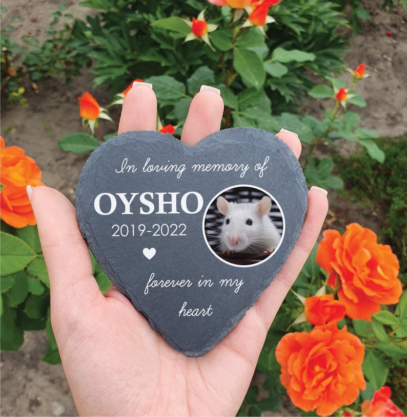 Rat Memorial Stone- Personalized Pet Keepsake- Pet Loss Gift - Custom