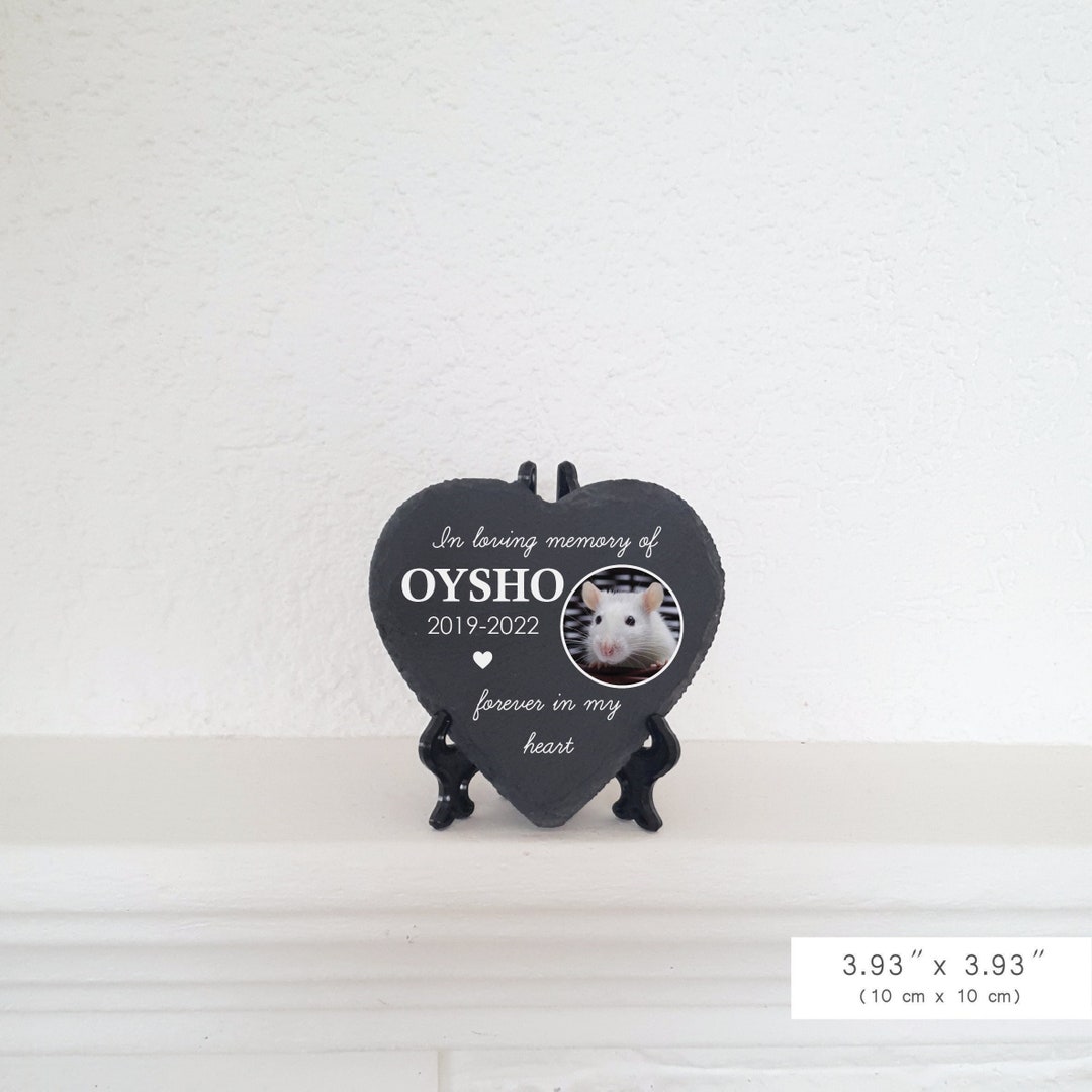 Personalized Rat Memorial Stone, With Picture, Name Date and Message ...