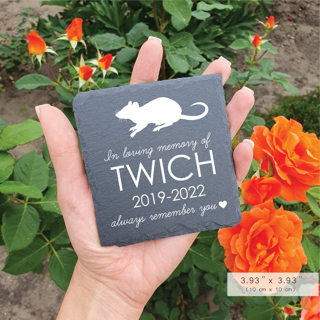 Personalized Rat Memorial Stone, Garden Stone, With Picture, Memorial ...