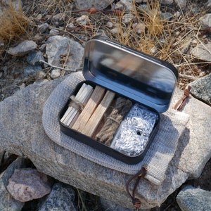 River Tusk Survival Gear Fire Starter Tinder Tin
