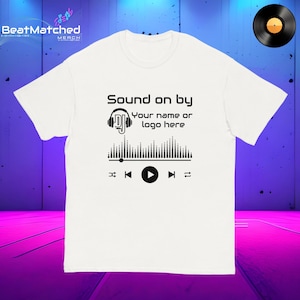 Maglietta personalizzata "Sound On By" - Maglietta con logo personalizzato per DJ e appassionati di musica