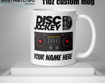 Personalized DJ Coffee Mug: Custom Controller Design, Music Lover Gift